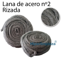 4 Rollos lana de acero rizada número 2