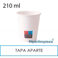 400 Vasos de cartón blanco 210ml