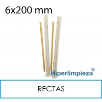 4000 pajitas rectas enfund fibras vegetales 6x200mm