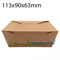 450 cajas take away kraft PE 750ml 11x9cm