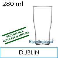 48 vasos pinta cerveza reutilizables Dublin PC 280 ml