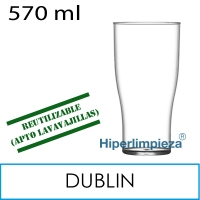48 vasos pinta cerveza reutilizables Dublin PC 570 ml