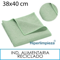 5 Bayetas microfibra reciclada Spontex 38x40cm verde