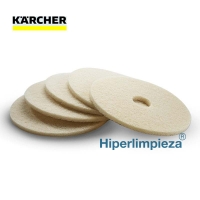 5 Cepillos-esponja blandos de pulido beige 432 mm