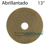 5 discos 3M limpieza y abrillantado marrón 13"