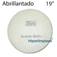 5 discos 3M para abrillantado blanco 19"