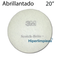 5 discos 3M para abrillantado blanco 20"