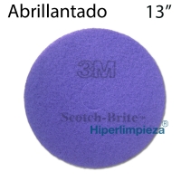 5 discos 3M para abrillantado púrpura 13"