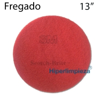 5 discos 3M para fregado rojo 13"