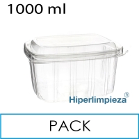 50 Envases plástico PP microondables 1000ml