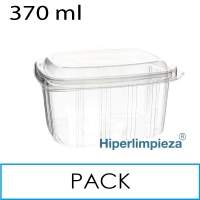 50 Envases plástico PP microondables 370ml