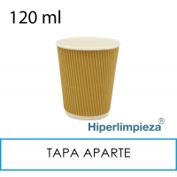 500 vasos papel corrugado 120ml 4oz