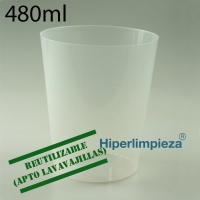 500 vasos sidra PP 480ml reutilizables