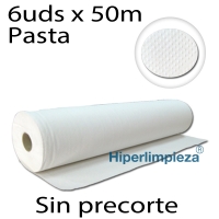 6 rollos papel camilla pasta 50 m
