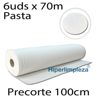 6 rollos papel camilla pasta 70 m 2 capas