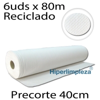 6 rollos papel camilla reciclado 80 m