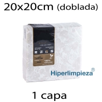 600 Servilletas de papel 40x40 Emma Gris 1