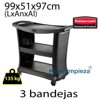 Carro de camarera Executive Negro