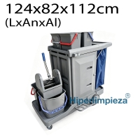 Carro de limpieza Nox con cubo doble 1