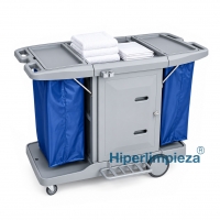 Carro Multiusos Nox con Saco Doble para Hotel y Servicio de Pisos 1