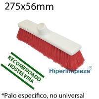 Cepillo barrer 275mm duro HOS rojo