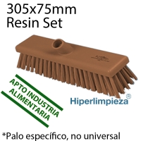 Cepillo barrer 305mm Resin Set medio marrón PROF