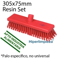 Cepillo barrer 305mm Resin Set medio rojo PROF
