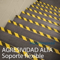 Cintas antideslizantes soporte flexible Negro-Amarillo 25 mm x 18 m