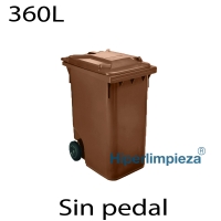 Contenedores de basura 360 Lts marrón