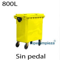 Contenedores de basura 800 Lts amarillo