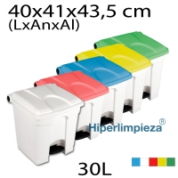 Cubo 30 L pedal y tapa