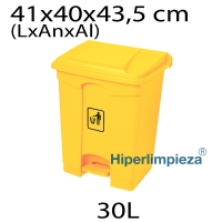 Cubo de basura Corlan 30 L amarillo 1