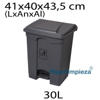 Cubo de basura Corlan 30 L gris 1