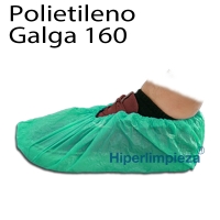 Cubrezapatos polietileno clorado G160 verde 1000uds