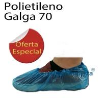 Cubrezapatos polietileno liso G70 100uds azul