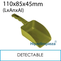 Cuchara de mano 0,1L detectable alimentaria amarillo
