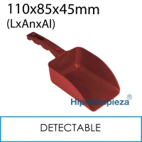 Cuchara de mano 0,1L detectable alimentaria rojo