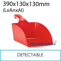 Cuchara de mano 2L detectable alimentaria rojo