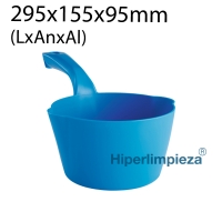 Cucharón 1L apto para industria alimentaria azul