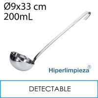 Cucharón detectable acero inox 200mL 9x33cm
