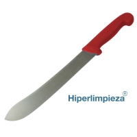 Cuchillo profesional detectable carnicero 254mm MT048 rojo