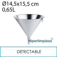 Embudo detectable acero inox 0,65L 14,5x15,5cm