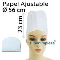 Gorros desechables cocinero papel HL blanco 100uds 1