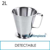 Jarra detectable acero inox graduada 2L