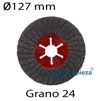 Lija semiflexible plana diámetro 127mm grano 24