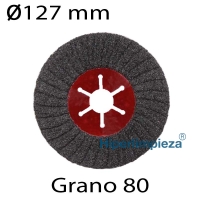 Lija semiflexible plana diámetro 127mm grano 80