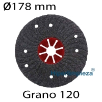 Lija semiflexible plana diámetro 178mm grano 120