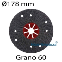 Lija semiflexible plana diámetro 178mm grano 60