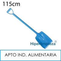 Pala con mango en D 115cm alimentaria azul