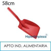 Pala de mano 58 cm alimentaria rojo